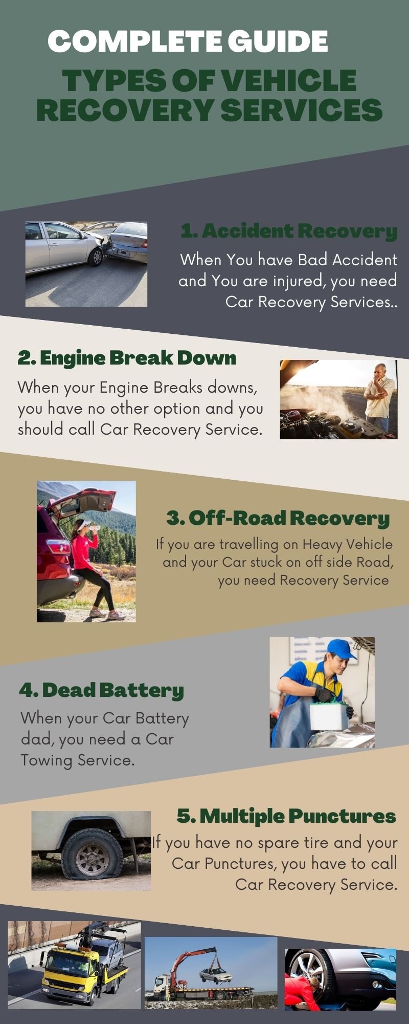 type of vehicle recovery services