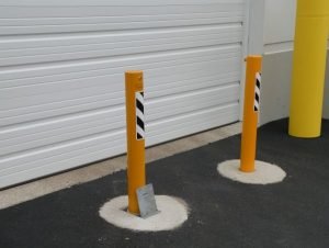 Parking bollards installation