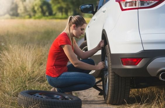 tyres with some wear
